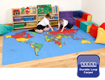 Gigantic World Map Rug - 3m x 2m