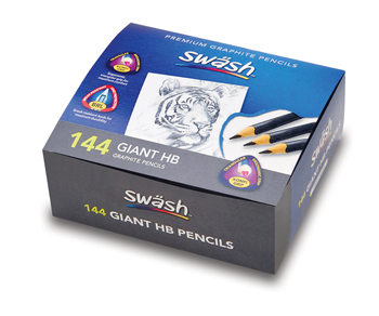 Classbox of 144 Komfigrip Giant HB Graphite Pencils