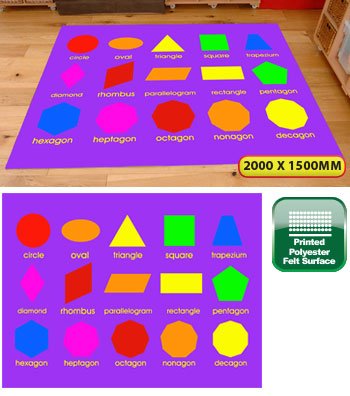 Geometric Shapes Playmat - 2m x 1.5m