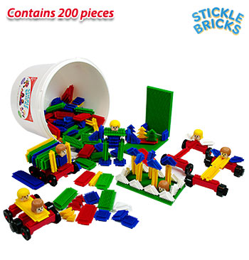 Preschool Educational Toy Supports STEM Item # PLASONRY Excellerations 8 x 4 x 2-1/2 inches Indoor/Outdoor Realistic Jumbo Foam Masonry Bricks and Foam Wood Planks Ages 2 Years and Up Set of 44 