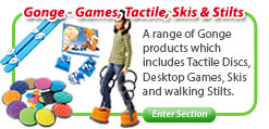 Gonge - Games, Tactile, Skis & Stilts