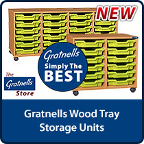 Gratnells Wood Tray Storage Units