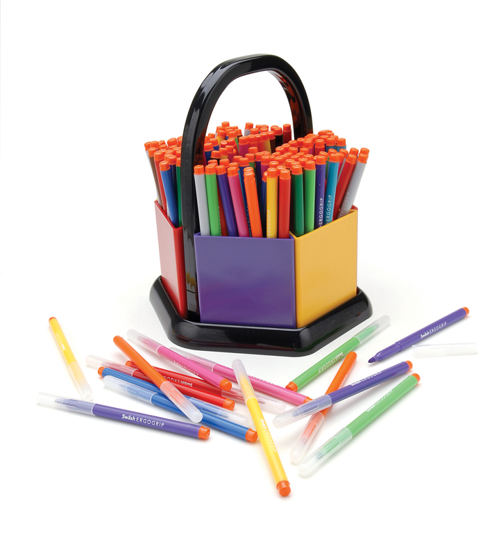 Classroom Organiser with 180 Swäsh KOMFIGRIP™ Assorted Broad Tip Colouring Pens Classroom Organiser with 180 Swäsh KOMFIGRIP™ Assorted Broad Tip Colouring Pens
