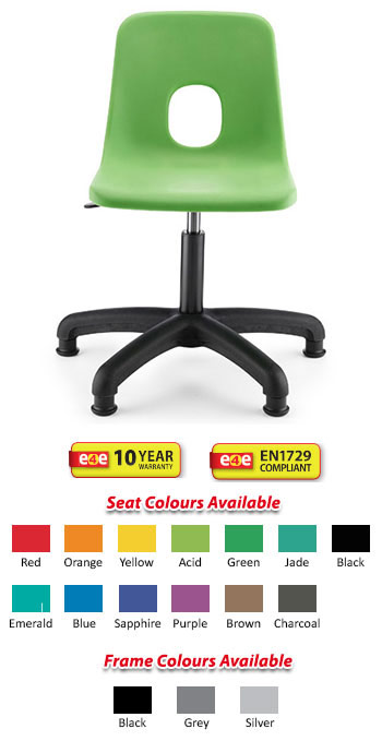 Hille Series-E Secondary Height-Adjustable Swivel Chair