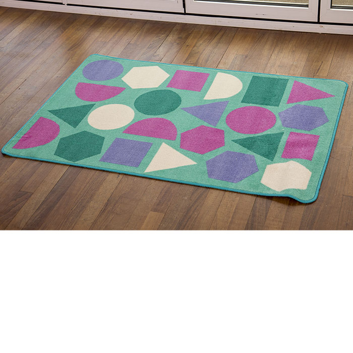 Kinder Pastel Geometric Nursery Rug 