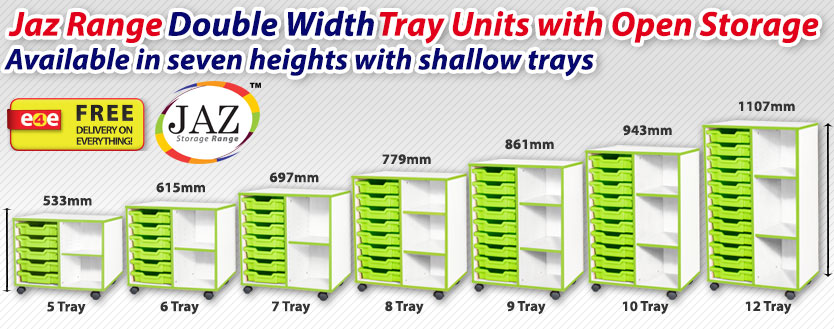 Jaz Range Double Width Tray & Storage frag