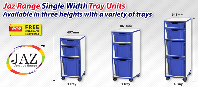 Jaz Storage Single Width Combo Tray frag
