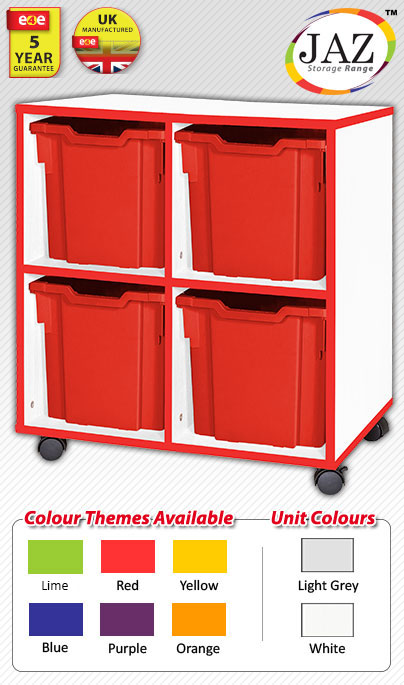 Jaz Storage Range - Double Width Jumbo Tray Units