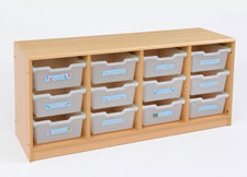 RS 4 Bay A4 - 12 Deep Clear Tray Unit
