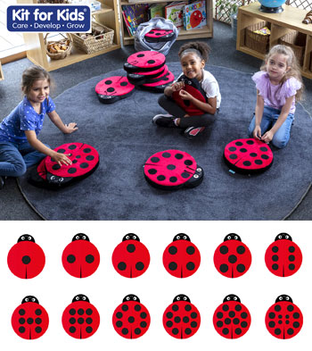 Back To Nature™ Sensory Ladybird Cushions Pack of 12