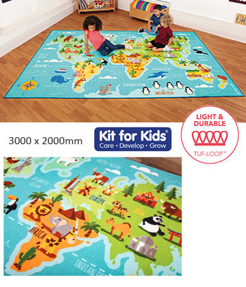 Animals & Places of the World Carpet 3m x 2m