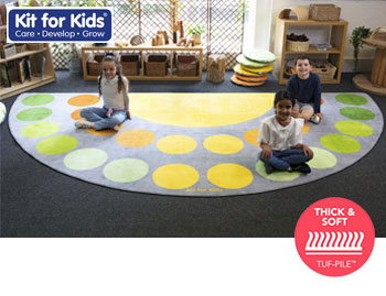 Safari Large Semi-Circle Placement Carpet 4m x 2m