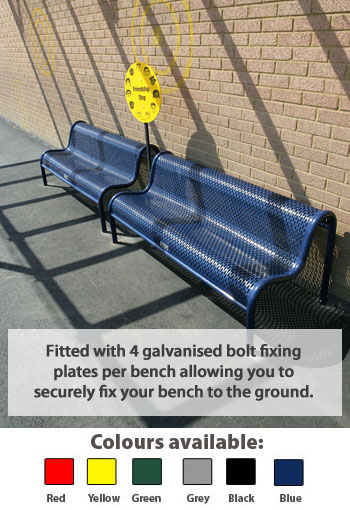 Adult Metal Bench - Thermal Plastic Coating (Bolt Fixings)