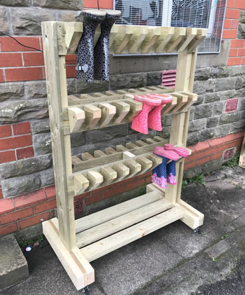 Outdoor Double Sided Welly Storage