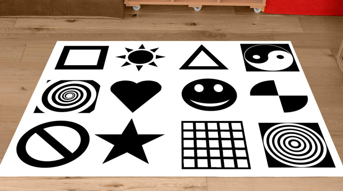 White & Black Nursery Playmat