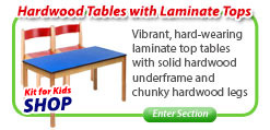 Laminated Wood Classroom Tables & Chairs
