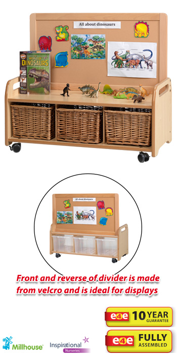 PlayScapes™ Low Storage Unit With Double Sided Velcro Display Divider