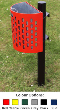 Perforated Metal Bin (D shape) - Post Mounted