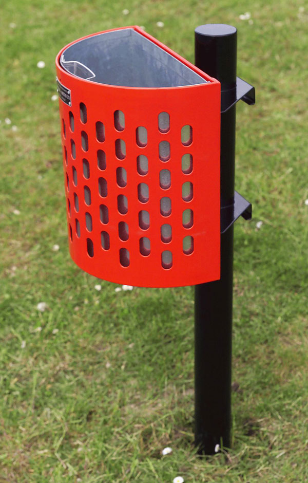 Perforated Metal Bin (D shape) - Post Mounted