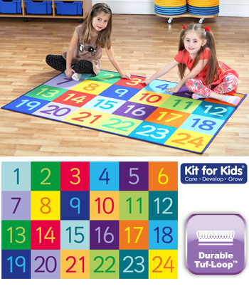 Rainbow 1-24 Numbers Carpet