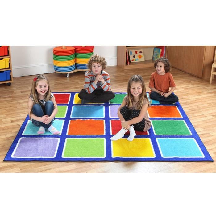 Rainbow Square Placement Carpet - 2m x 2m