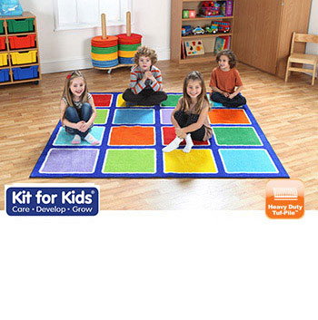 Rainbow Square Placement Carpet - 2m x 2m