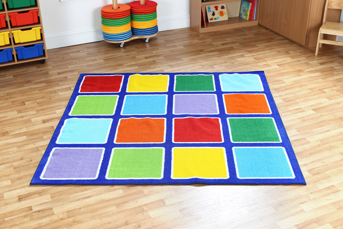 Rainbow Square Placement Carpet