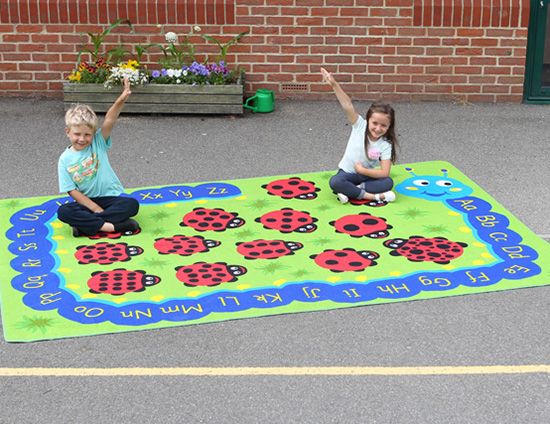 Outdoor Play™ Back to Nature™ Chloe Caterpillar Numeracy & Literacy Mat - 3m x 2m