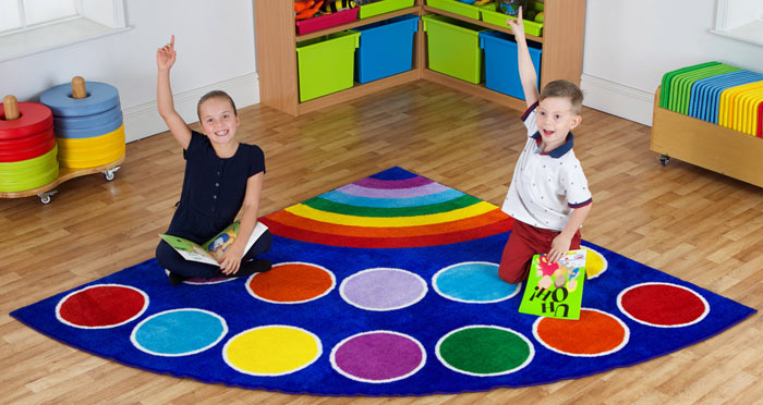 Rainbow Corner Placement Carpet - 2m x 2m