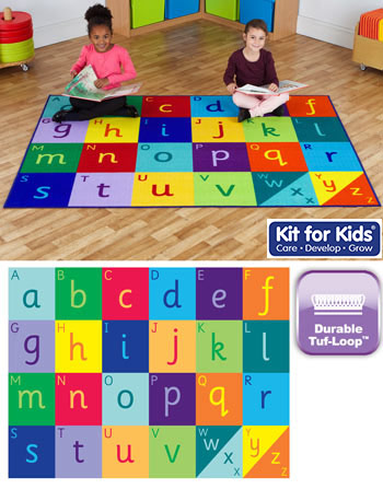 Rainbow Alphabet Carpet - 1.5m x 2m