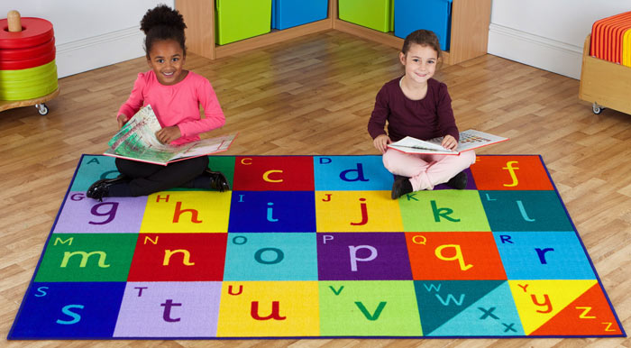 Rainbow Alphabet Carpet - 1.5m x 2m