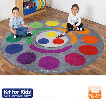Decorative Colour Wheel Carpet 