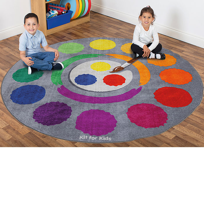 Decorative Colour Wheel Carpet 