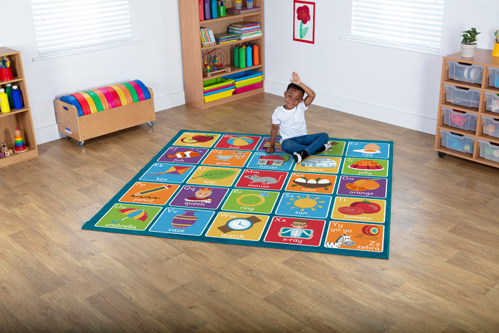 Alphabet Square Carpet - 2m x 2m