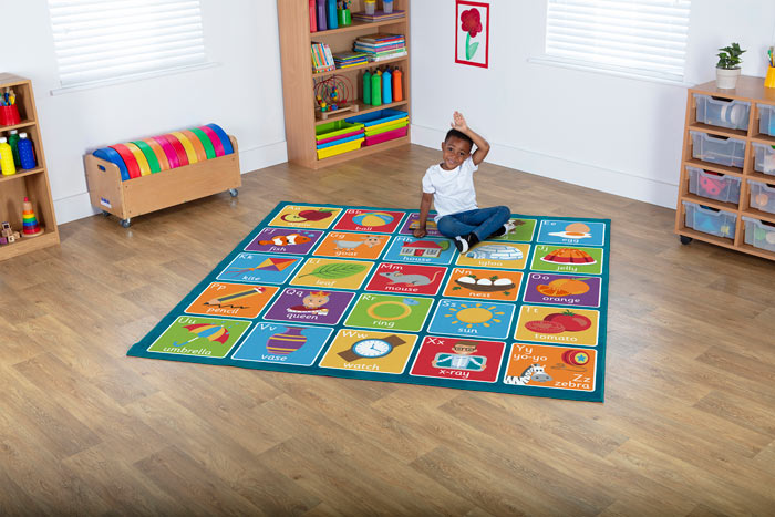 Alphabet Square Carpet