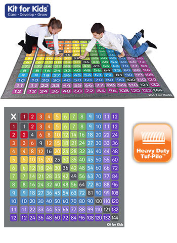 Multiplication Grid Carpet - 2m x 2m