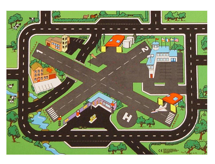 Airport & Roadway Playmat