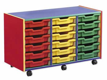 Multicolour 18 Shallow Tray Unit