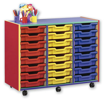 Multicolour 24 Shallow Tray Unit