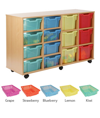 Ready Assembled 8 Deep/6 Extra-Deep Variety Unit with Colour-Clear Trays