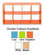 Bubblegum Storage Room Divider - 8 Compartment Unit