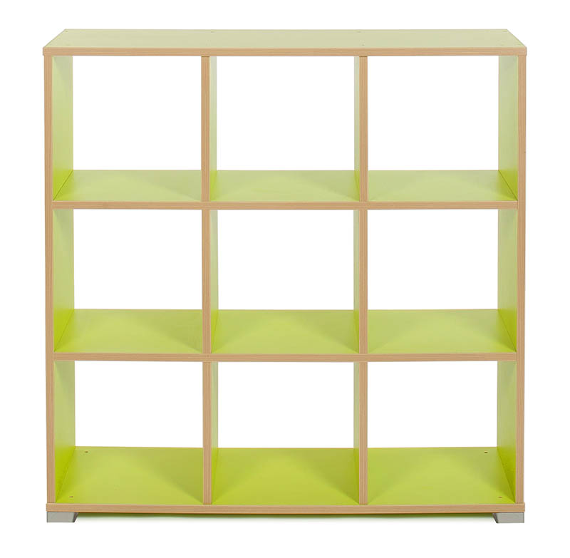 Bubblegum Storage Room Divider - Tall 9 Compartment Unit