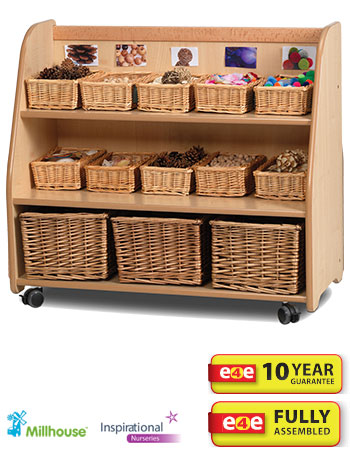 PlayScapes Mobile Trolley with Display & Mirror Back