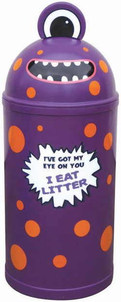 42 or 52 Litre Monster Litter Critter Bin - Purple