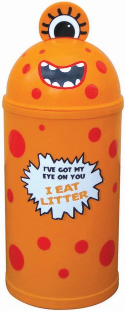 42 or 52 Litre Monster Litter Critter Bin - Orange