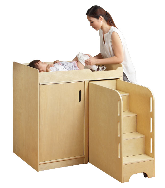 Max & Rosie Wooden Nappy Change Storage Unit