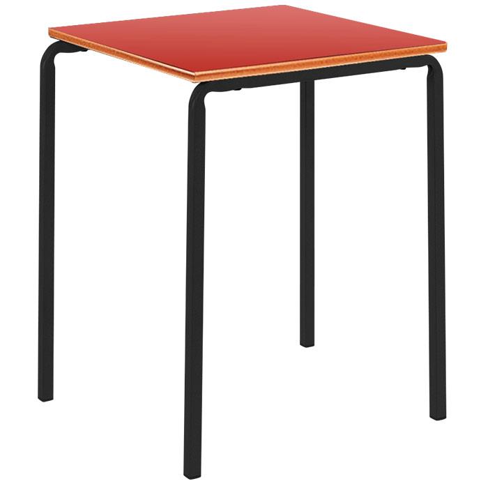 Contract Classroom Tables - Slide Stacking Square Table With Bullnosed MDF Edge