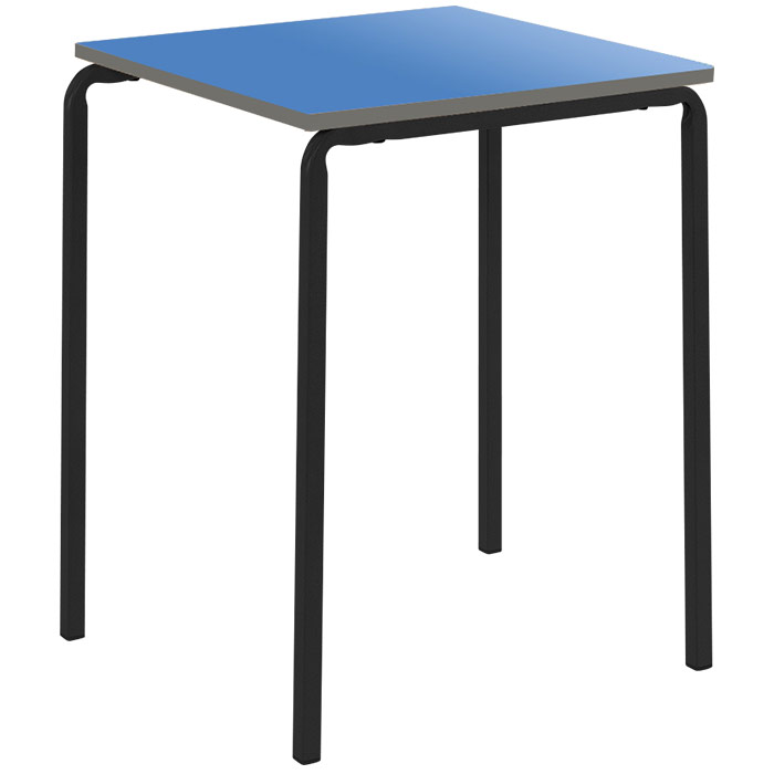 Contract Classroom Tables - Slide Stacking Square Table With Spray Polyurethane Edge
