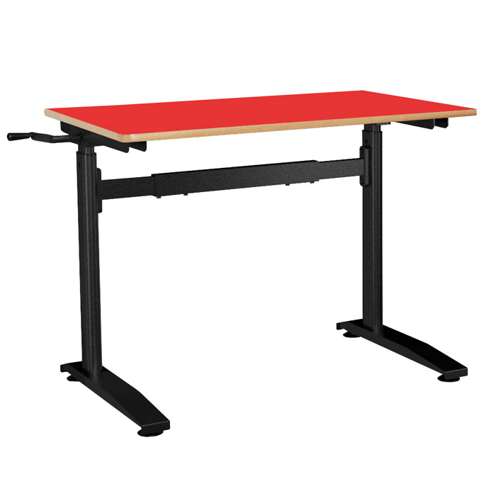 HA600 Height Adjustable Table - MDF Top with MDF Bullnose Edge