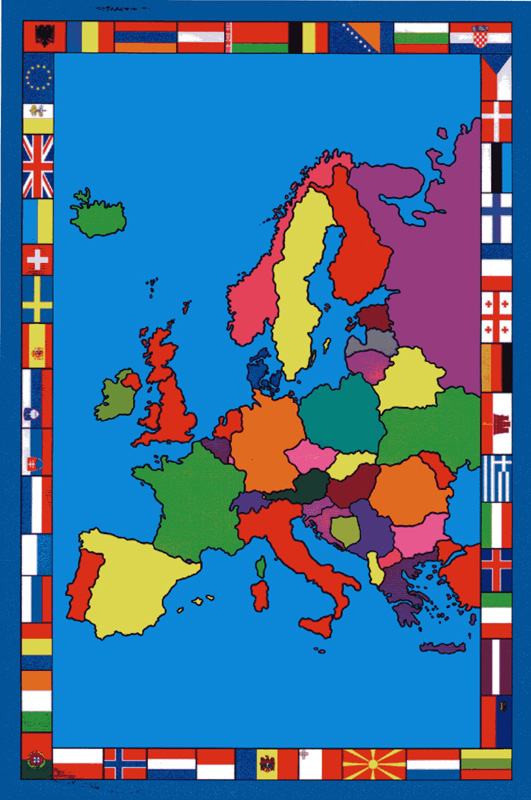 Gigantic European Map Rug - 3m x 2m